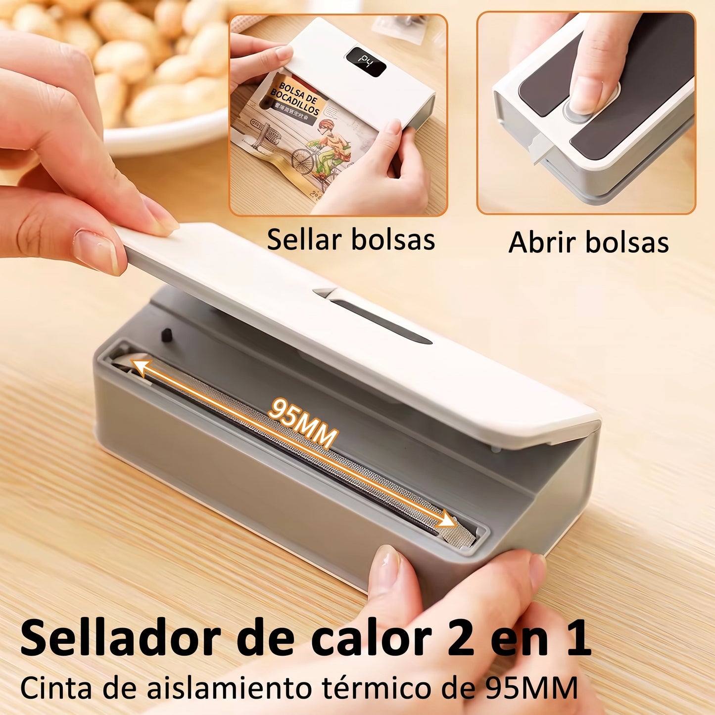 Sellador de bolsas magnético